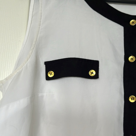 JONES NEW YORK | Black/White Blouse Sz US 12 - Picture 4 of 4